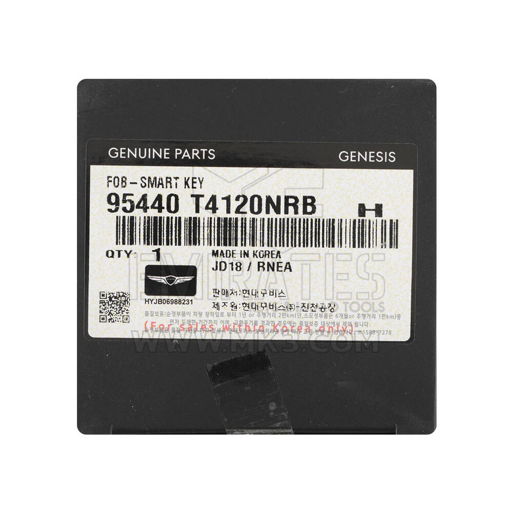New Genesis G90 2024 Genuine / OEM Smart Remote Key 433MHz 6+1 Buttons OEM Part Number: 95440-T4120NRB , 95440T4120NRB | Emirates Keys