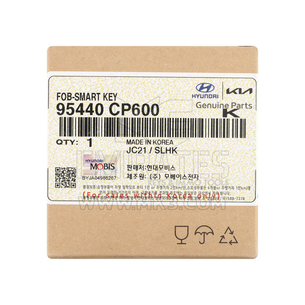 New Kia Genuine / OEM Smart Remote Key 2 Buttons 433MHz OEM Part Number: 95440-CP600 ,  95440CP600 | Emirates Keys