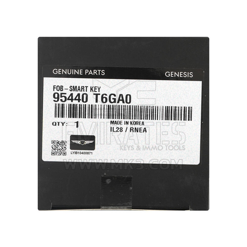 New Genesis GV80 2024 Genuine / OEM Smart Remote Key 6 Buttons 433MHz OEM Part Number: 95440-T6GA0 ,  95440T6GA0 | Emirates Keys