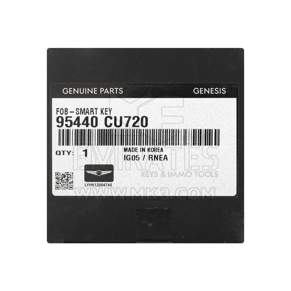 New Genesis GV60 2023 Genuine / OEM Smart Remote Key 7 Buttons 433MHz OEM Part Number: 95440-CU720 , 95440CU720 | Emirates Keys