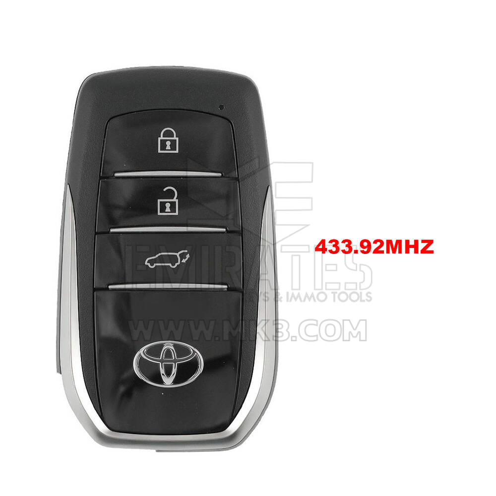 Llave remota inteligente original Toyota Land Cruiser GR 2022-2024 de 3 botones, 433,92 MHz, 8990H-60411