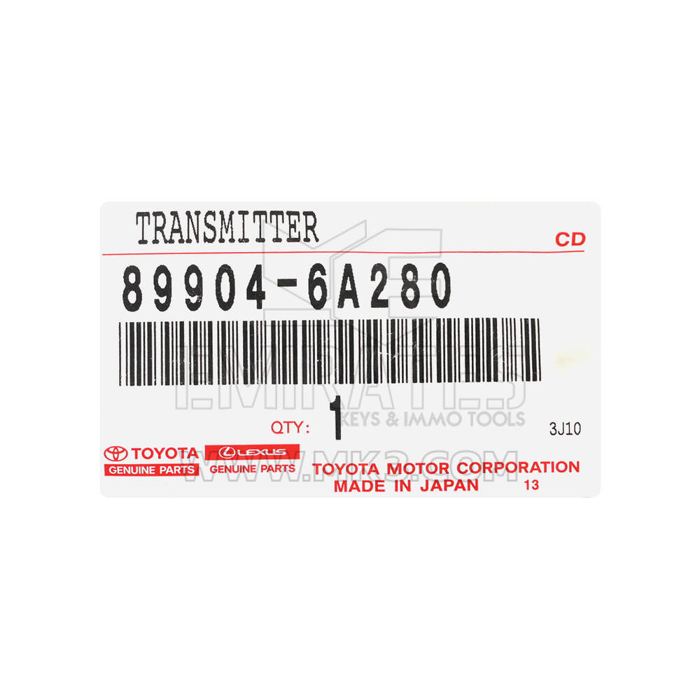 New Toyota Land Cruiser Prado 2020 Genuine / OEM Smart Remote Key 3 Buttons 314.35/312.11MHz OEM Part Number: 89904-6A280 , 89904-6A280  | Emirates Keys