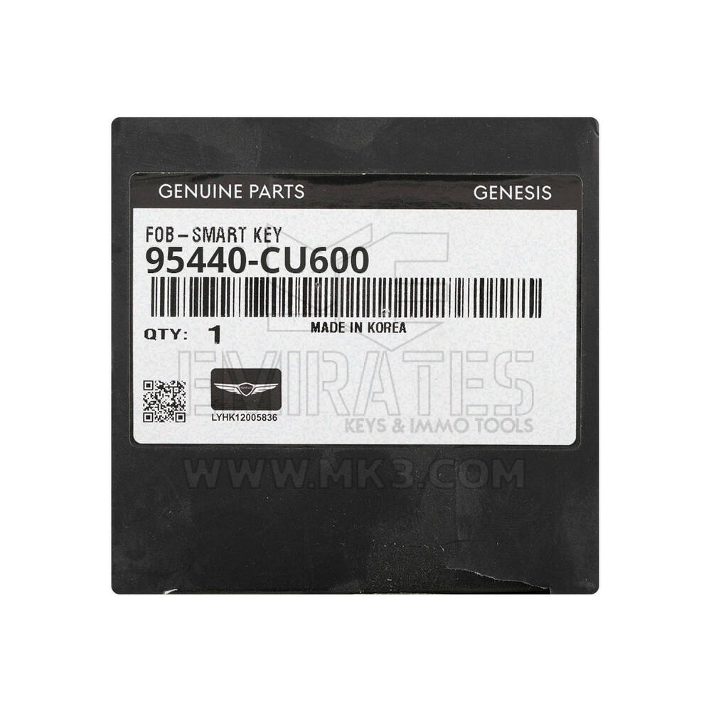 New Genesis GV60 2024 Genuine / OEM Smart Remote Key 5 Buttons 433MHz OEM Part Number: 95440-CU600 , 95440CU600 | Emirates Keys