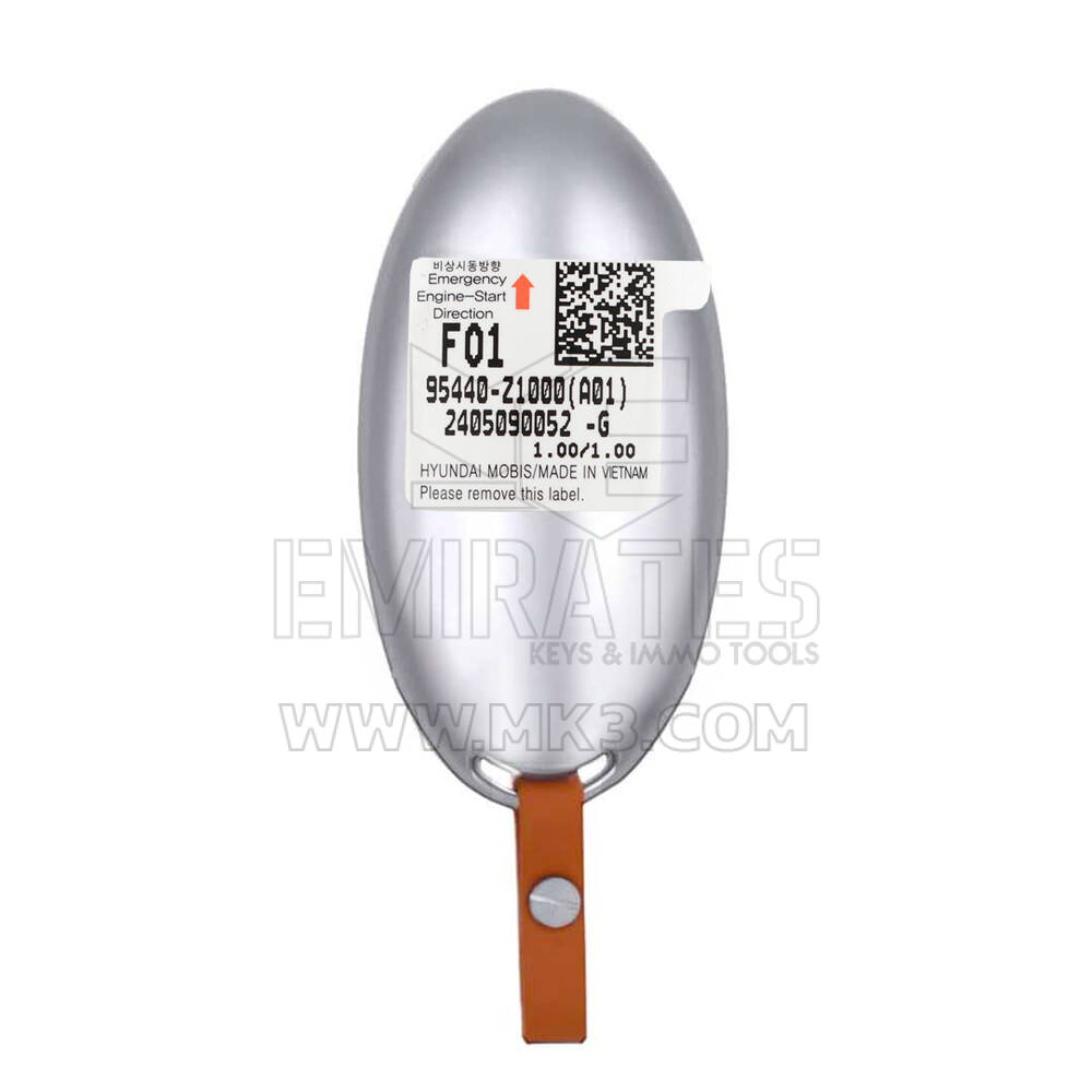 Nueva llave remota inteligente original/OEM de Hyundai 3+1 botones 433 MHz Número de pieza OEM: 95440-Z1000, 95440Z1000 | Cayos de los Emiratos