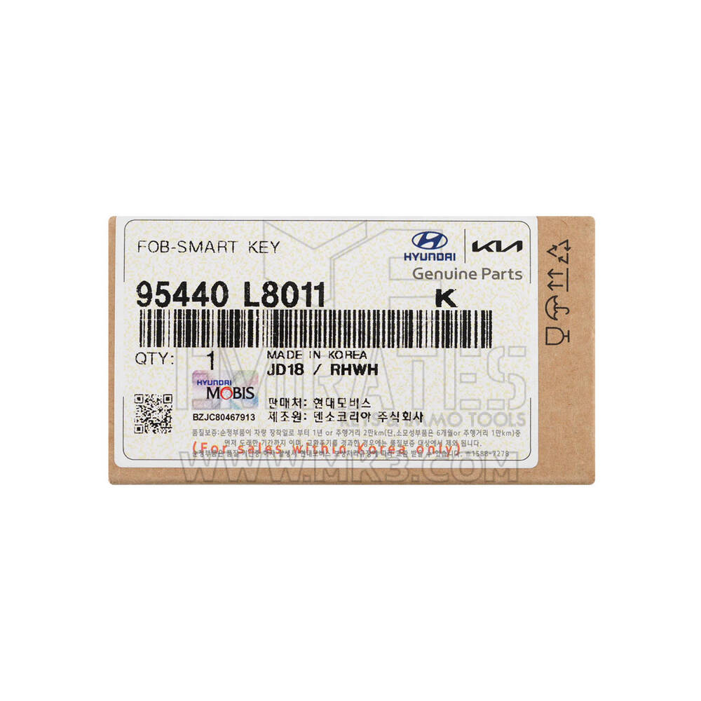 New KIA K8 2022 Genuine / OEM Smart Remote Key 6+1 Buttons 433MHz OEM Part Number: 95440-L8011, 95440L8011 | Emirates Keys