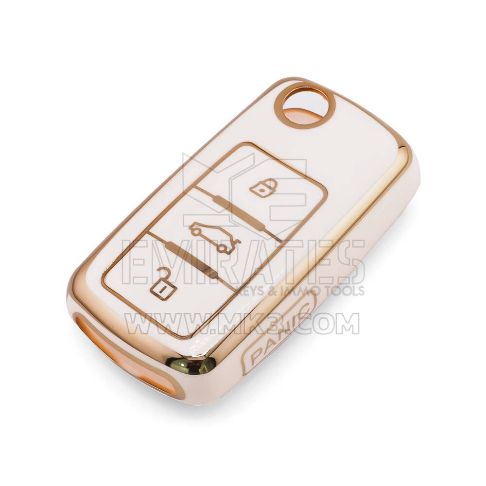 Nuova cover aftermarket nano di alta qualità per chiave telecomando Volkswagen a 4 pulsanti, colore bianco VW-A11J4 | Emirates Keys