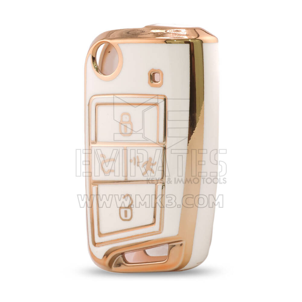 Cover di alta qualità nano per chiave telecomando Volkswagen 4 pulsanti colore bianco VW-B11J4