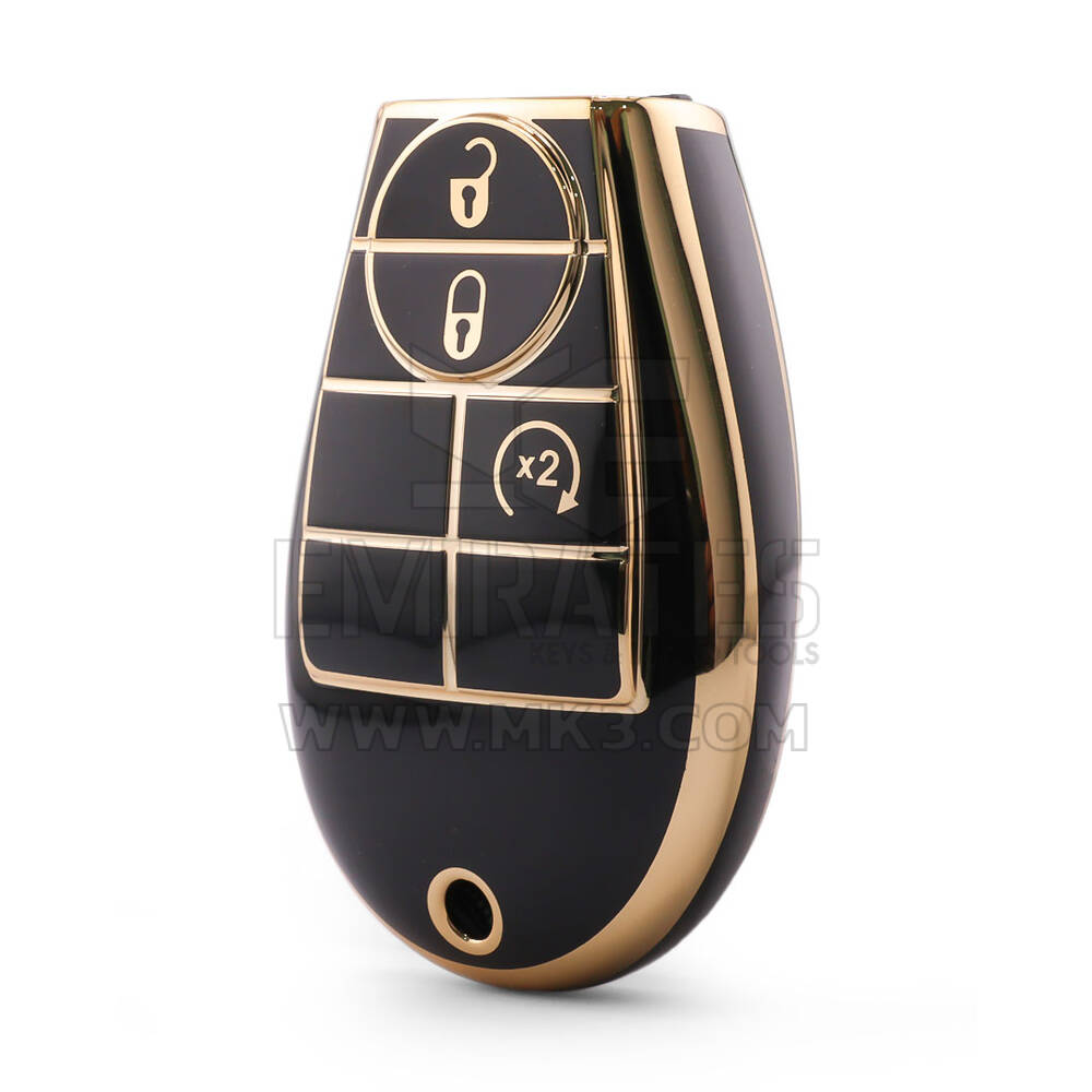 غطاء نانو عالي الجودة لمفتاح ريموت دودج بثلاثة أزرار باللون الأسود Dodge-A11J3