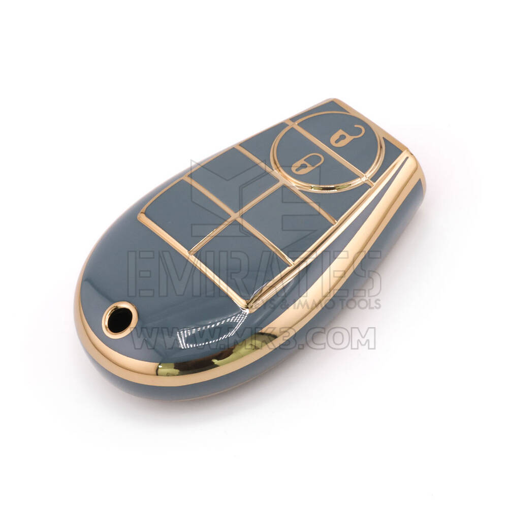 غطاء نانو عالي الجودة جديد من سوق ما بعد البيع لمفتاح ريموت دودج مكون من زرين باللون الرمادي Dodge-A11J2 | مفاتيح الإمارات