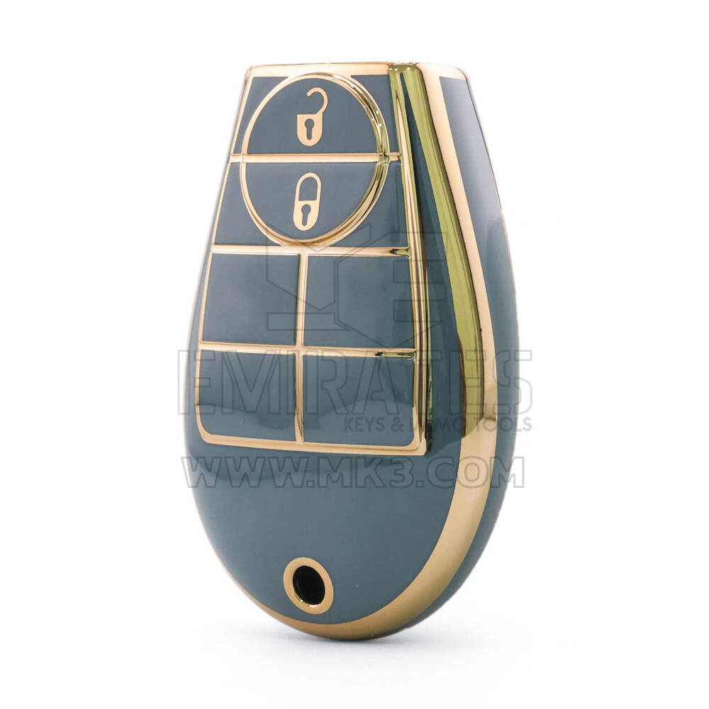 غطاء نانو عالي الجودة لمفتاح ريموت دودج 2 زر باللون الرمادي Dodge-A11J2