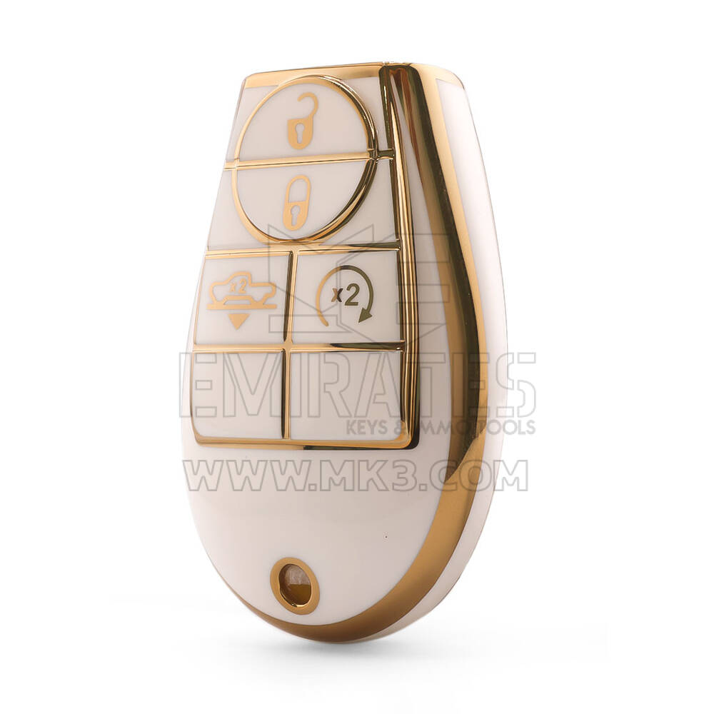 Capa Nano de Alta Qualidade para Chave Remota Dodge 4 Botões Cor Branca Dodge-A11J4A