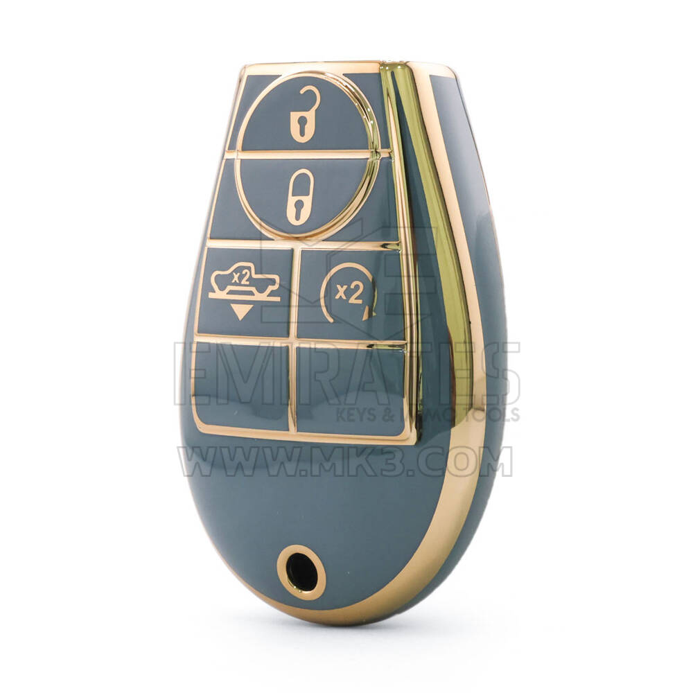 Capa Nano de Alta Qualidade para Chave Remota Dodge 4 Botões Cor Cinza Dodge-A11J4A