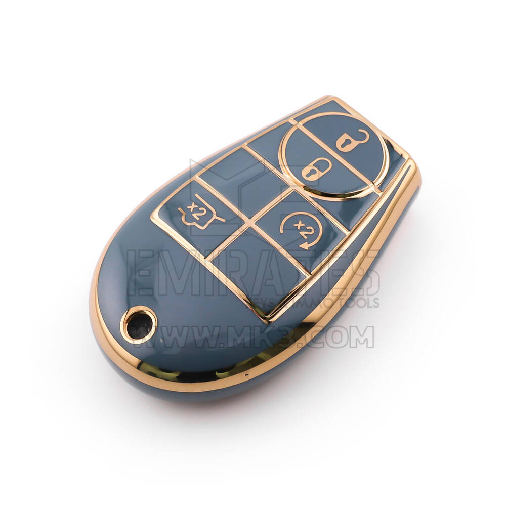 Nova capa de reposição Nano de alta qualidade para chave remota Dodge 4 botões cor cinza Dodge-A11J4B | Chaves Emirates