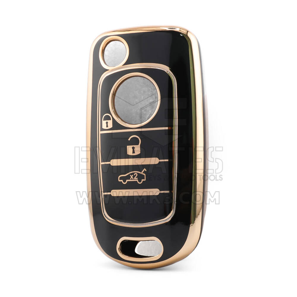 Nano High Quality Cover For Fiat Remote Key 3 Button Black Color FIAT-C11J3B