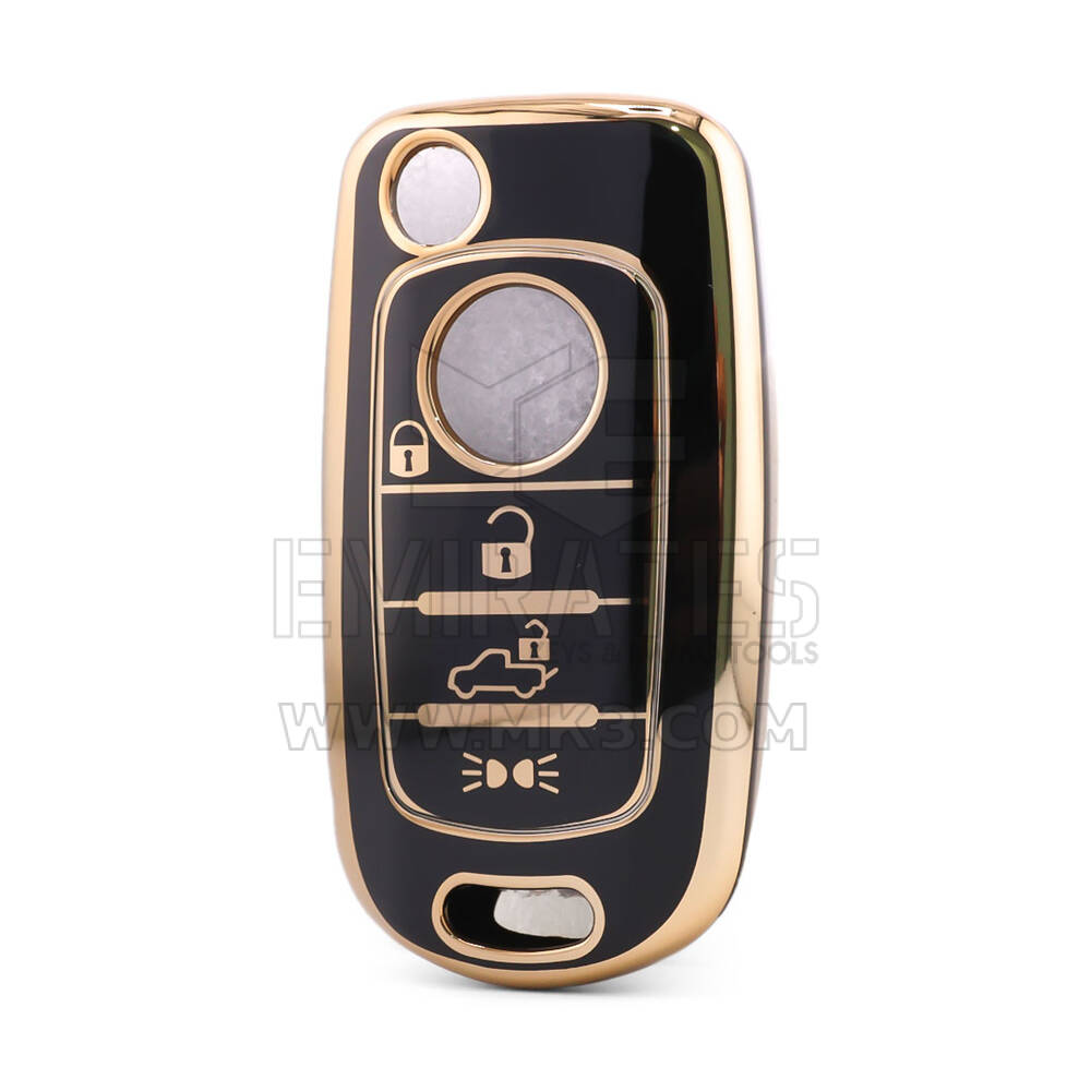 Nano Yüksek Kaliteli Kılıf Fiat Uzaktan Anahtar 4 Düğme Siyah Renk FIAT-C11J4B