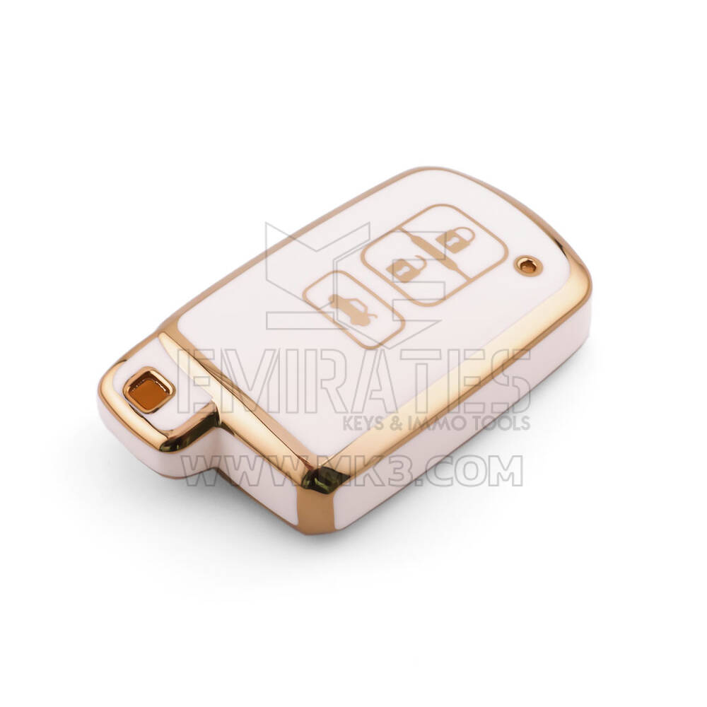 Nueva funda de repuesto Nano de alta calidad para llave remota Toyota de 3 botones, color blanco TYT-D11J3A | Emirates Keys