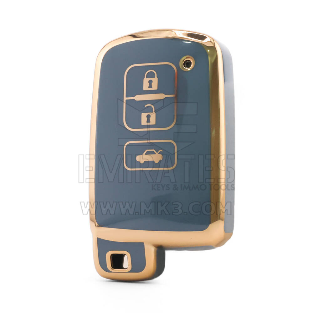 Высококачественный чехол Nano для дистанционного ключа Toyota с 3 кнопками, серый цвет TYT-D11J3A