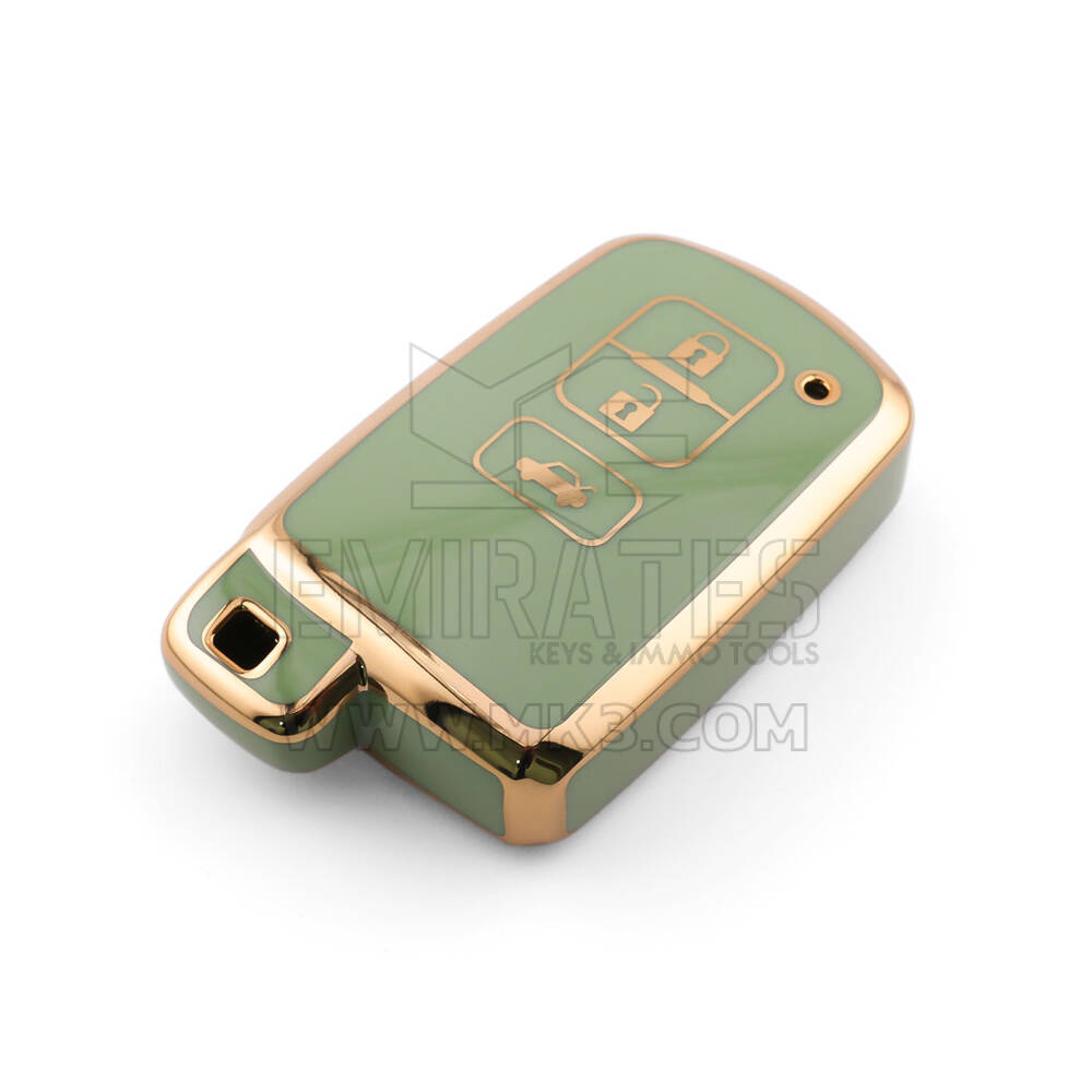 Новый высококачественный чехол для дистанционного ключа Toyota Nano с 3 кнопками, зеленый цвет TYT-D11J3A | Emirates Keys