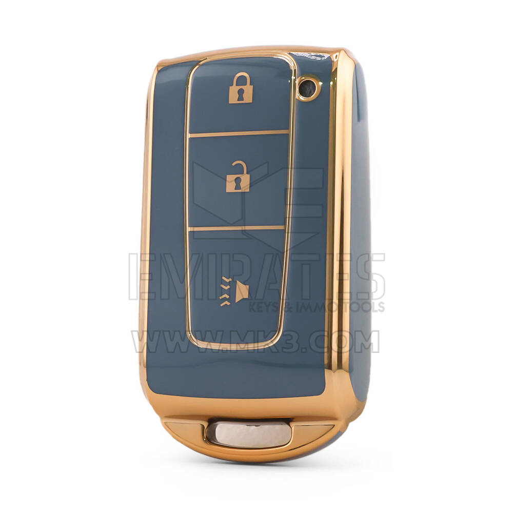 Funda nano de alta calidad para llave remota Toyota de 3 botones, color gris TYT-M11J3A