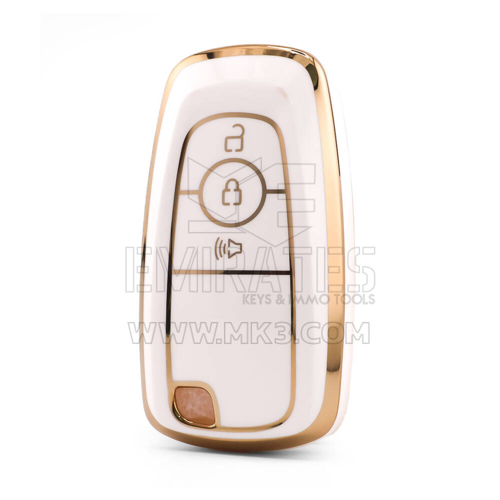 Nano High Quality Cover For Ford Remote Key 3 Button White Color Ford-B11J3B