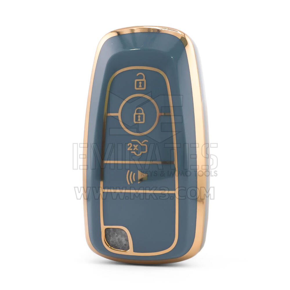 Nano High Quality Cover For Ford Remote Key 4 Button Gray Color Ford-B11J4B