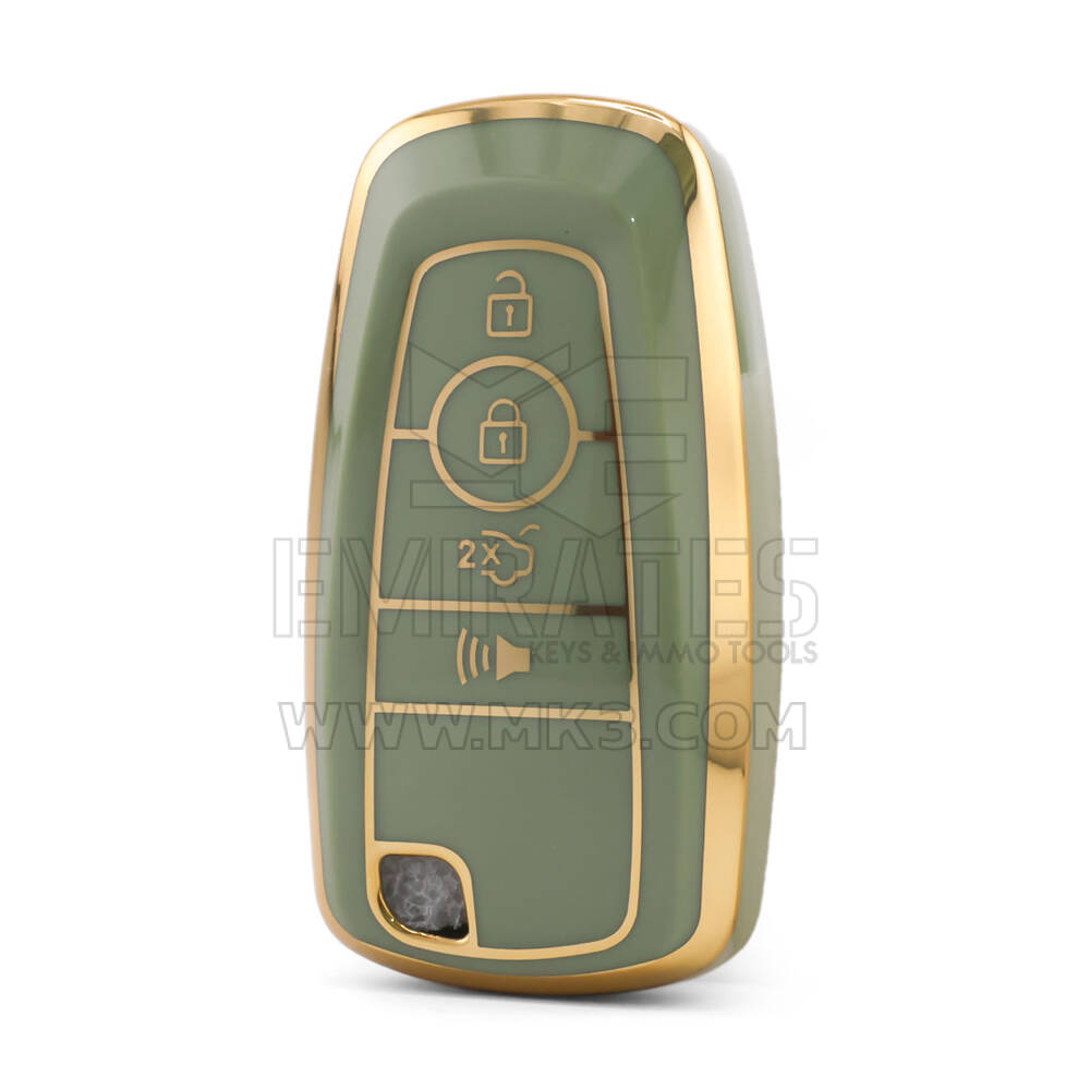 Nano High Quality Cover For Ford Remote Key 4 Button Green Color Ford-B11J4B