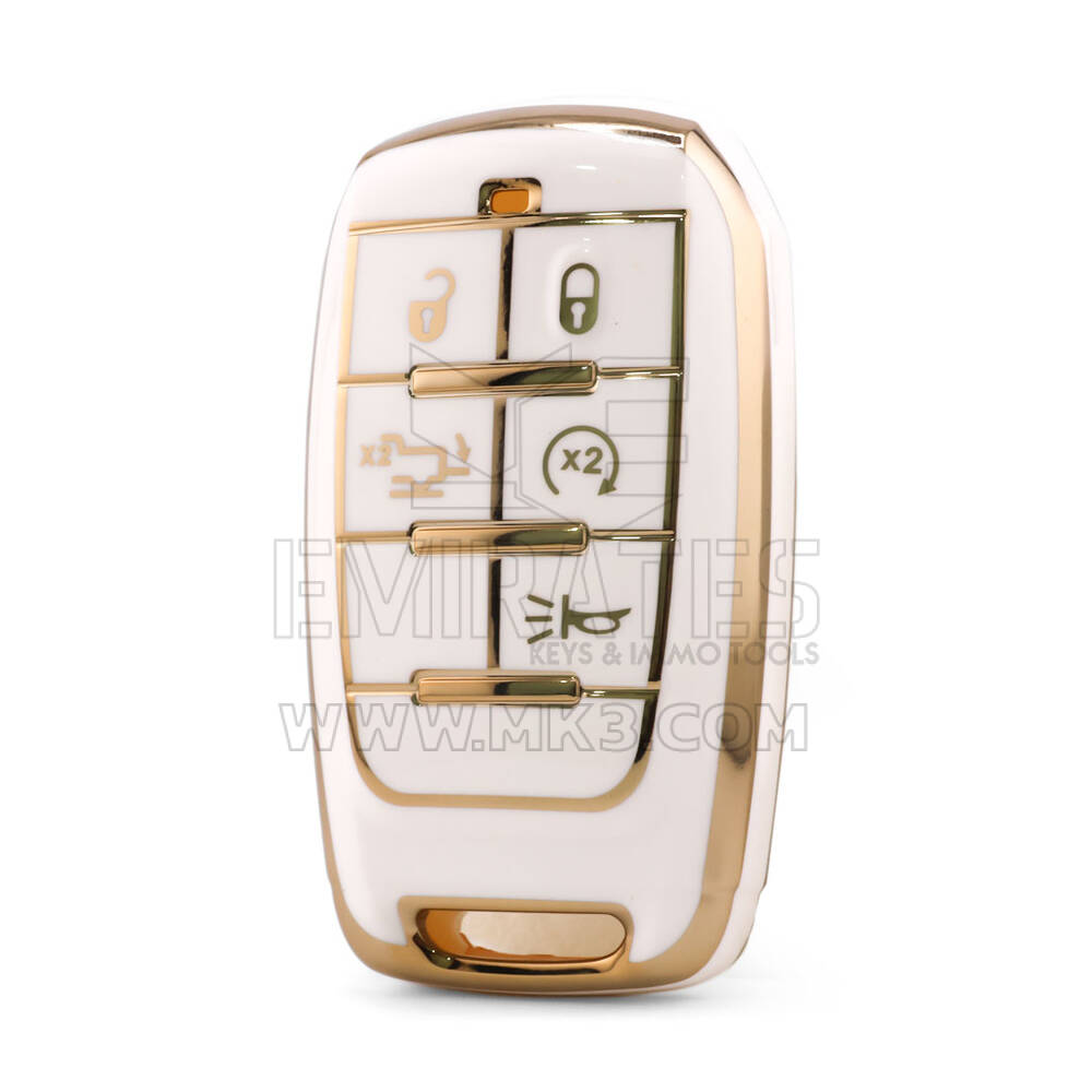 Copertura di alta qualità nano per chiave remota Jeep 5 pulsanti colore bianco Jeep-D11J5B