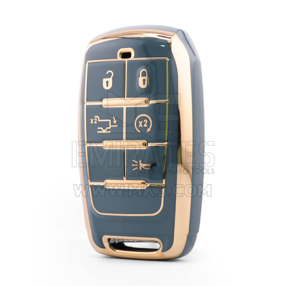Copertura di alta qualità nano per chiave remota Jeep 5 pulsanti colore grigio Jeep-D11J5B