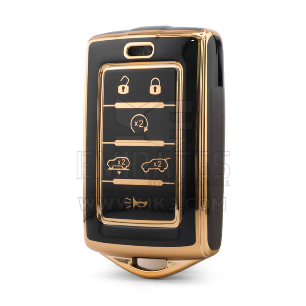 Copertura di alta qualità nano per chiave remota Jeep 6 pulsanti colore nero Jeep-E11J6