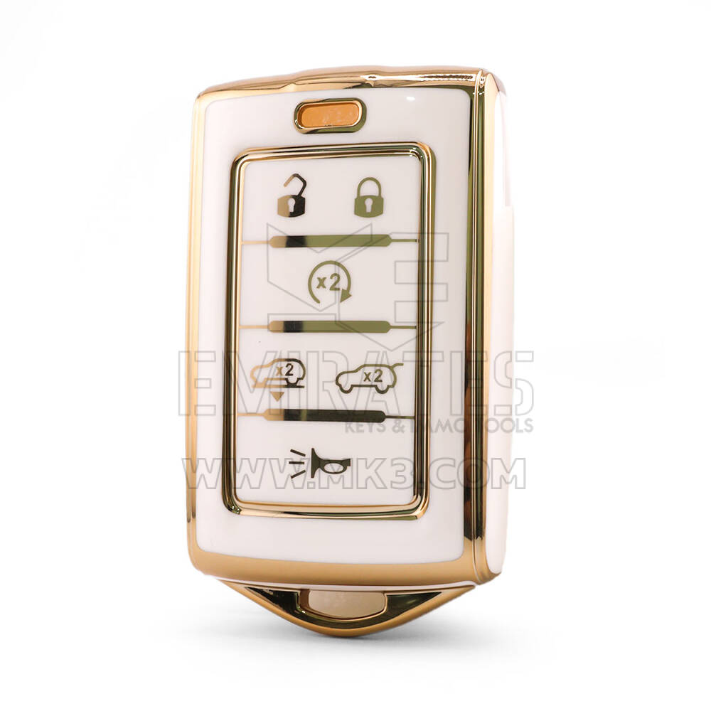 Copertura di alta qualità nano per chiave remota Jeep 6 pulsanti colore bianco Jeep-E11J6