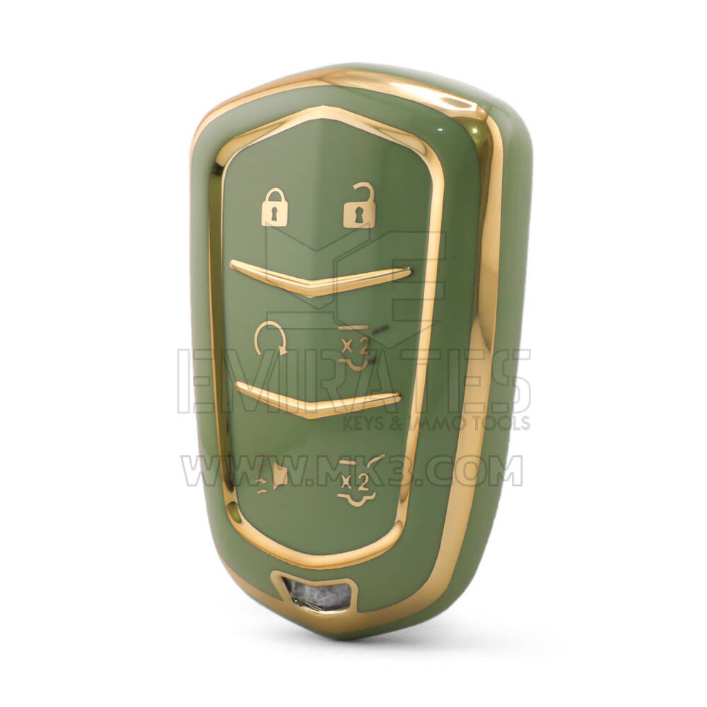 Nano Yüksek Kaliteli Kılıf Cadillac Uzaktan Anahtar 6 Düğme Yeşil Renk CDLC-A11J6