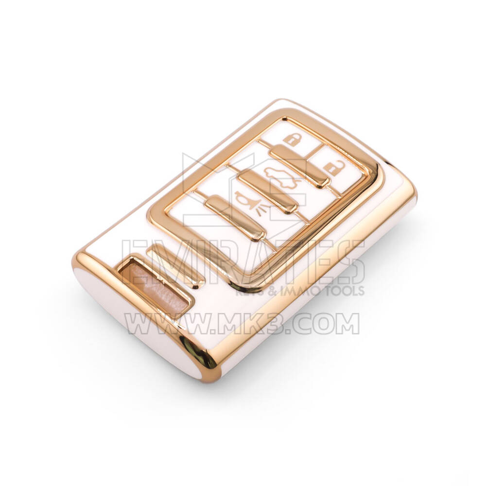 Cadillac Uzaktan Anahtar 4 Düğmeli Beyaz Renkli CDLC-C11J4 İçin Yeni Satış Sonrası Nano Yüksek Kaliteli Kılıf | Emirates Keys