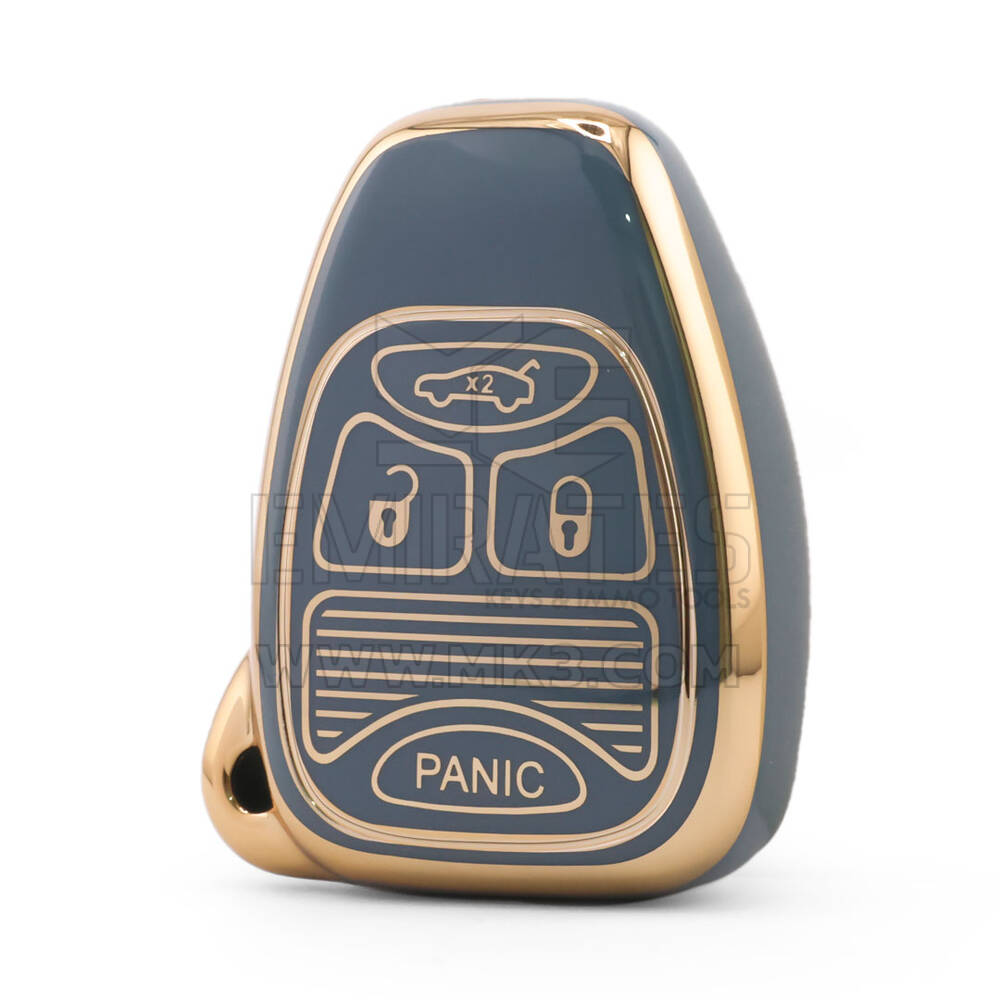 Cover di alta qualità nano per chiave telecomando Chrysler 4 pulsanti colore grigio CRSL-A11J4