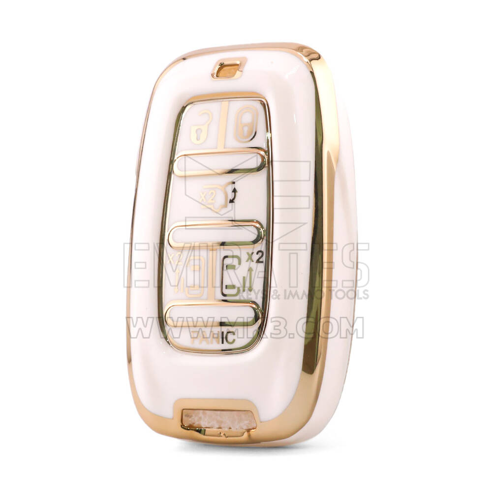 Nano High Quality Cover For Chrysler Remote Key 6 Button White Color CRSL-B11J6