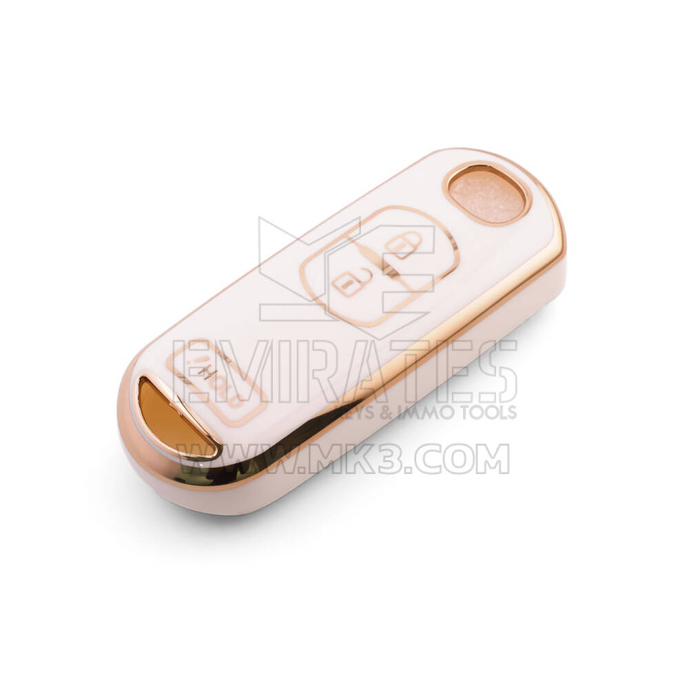 Nuova cover aftermarket nano di alta qualità per chiave telecomando Mazda a 3 pulsanti, colore bianco MZD-A11J3B | Emirates Keys