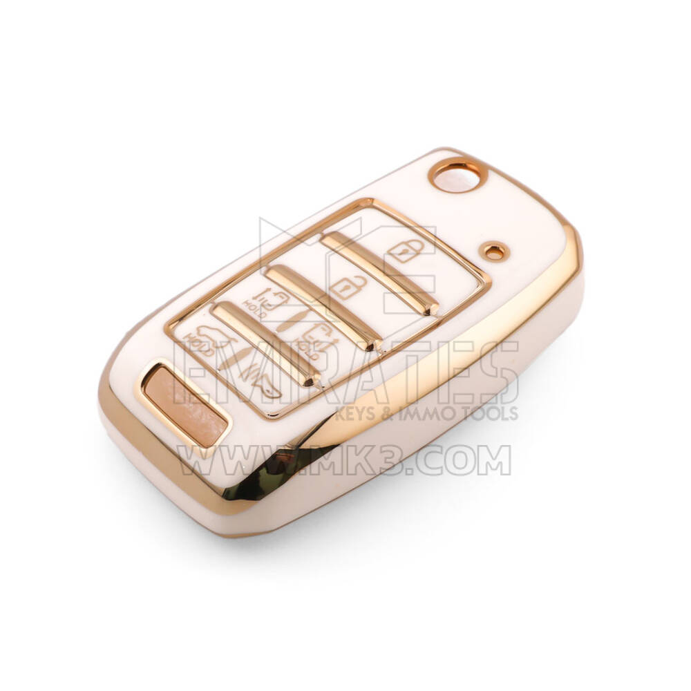 Новый высококачественный чехол Aftermarket Nano для дистанционного ключа Kia с 6 кнопками, белый цвет KIA-O11J6 | Emirates Keys
