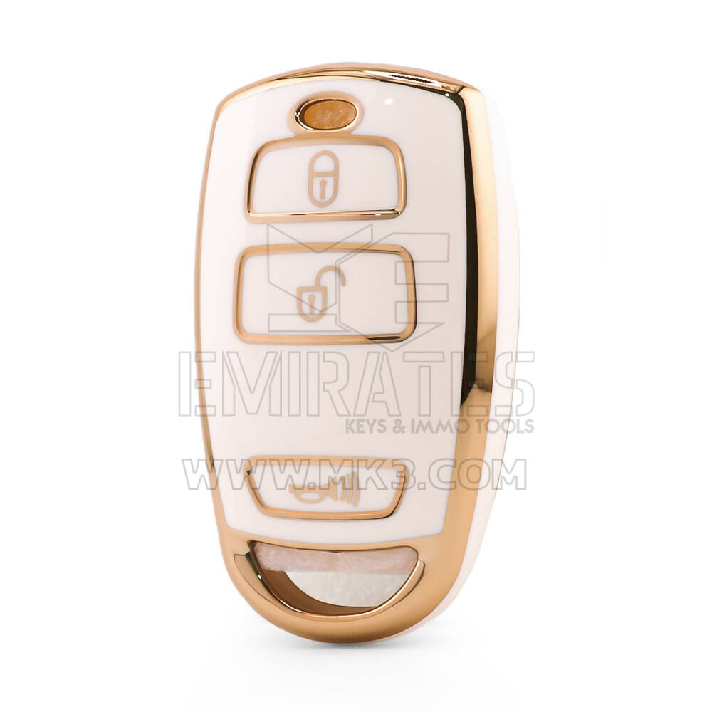 Nano High Quality Cover For Kia Remote Key 3 Button White Color KIA-Q11J