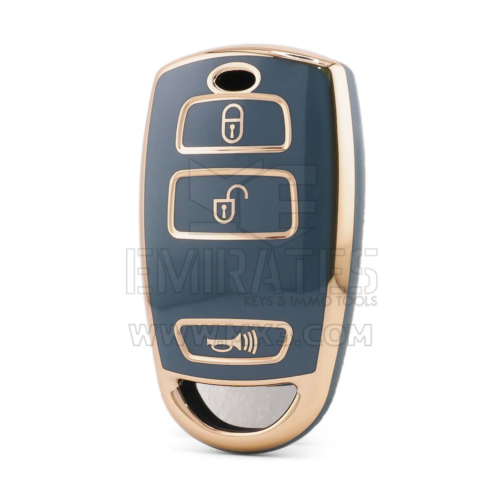 Nano High Quality Cover For Kia Remote Key 3 Button Gray Color KIA-Q11J