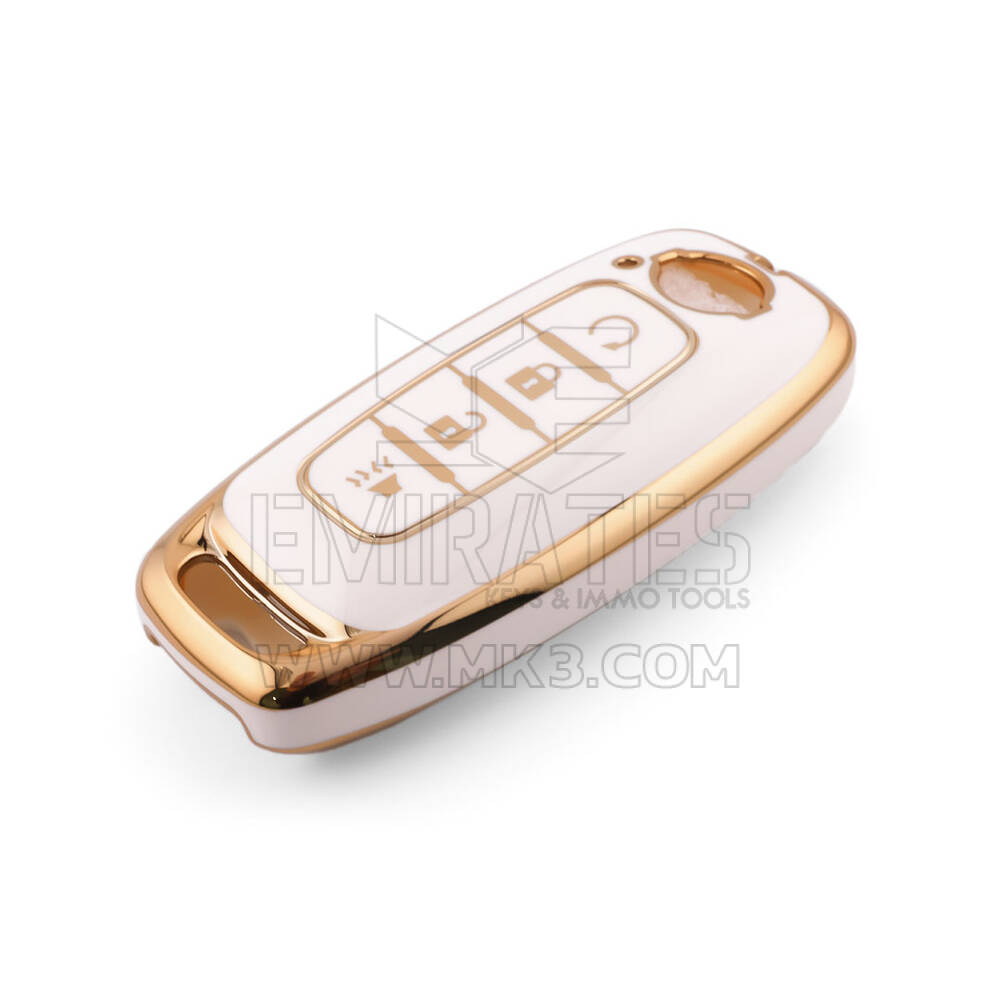 Nuova cover aftermarket nano di alta qualità per chiave telecomando Nissan a 4 pulsanti, colore bianco NS-C11J4A | Emirates Keys