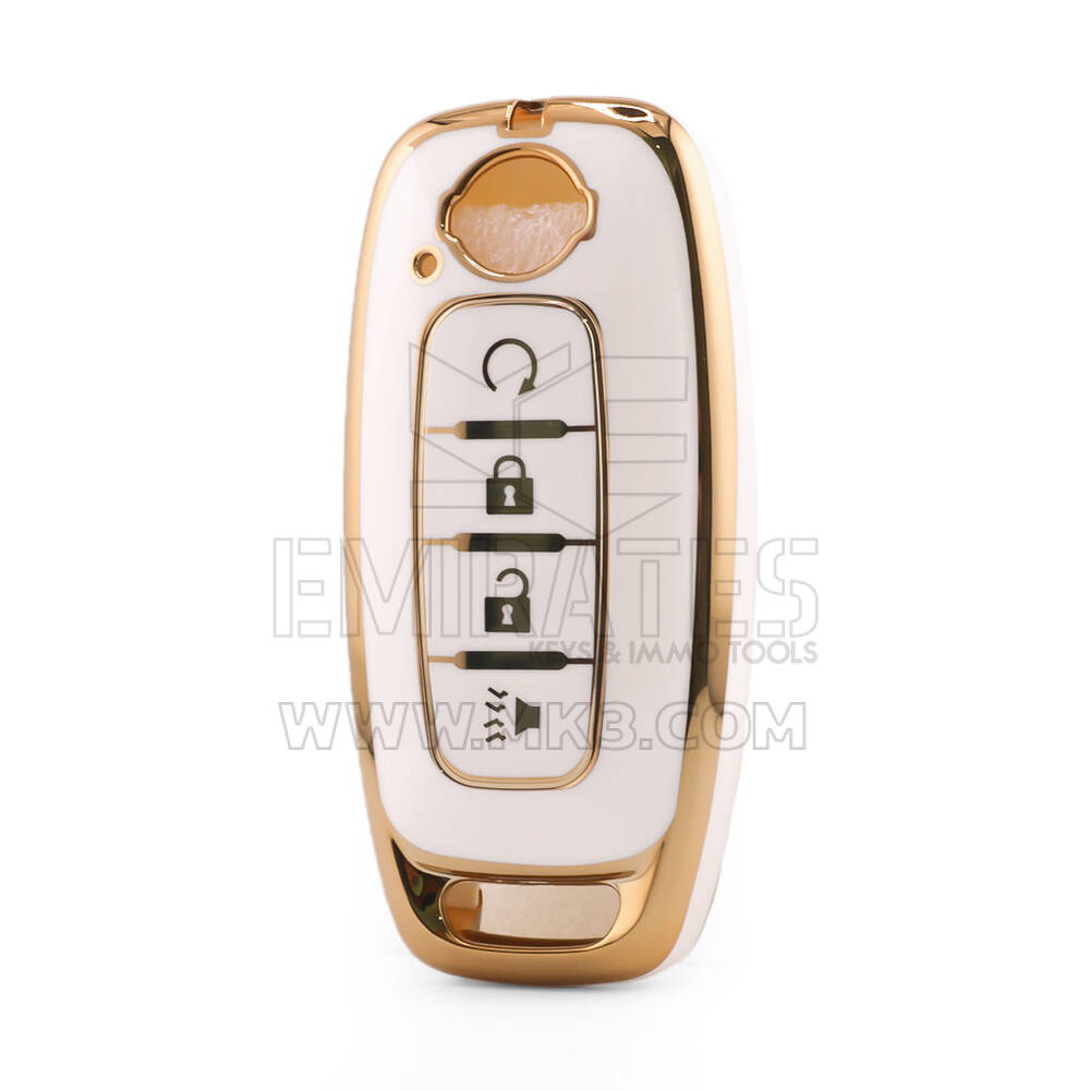 Cover di alta qualità nano per chiave telecomando Nissan 4 pulsanti colore bianco NS-C11J4A
