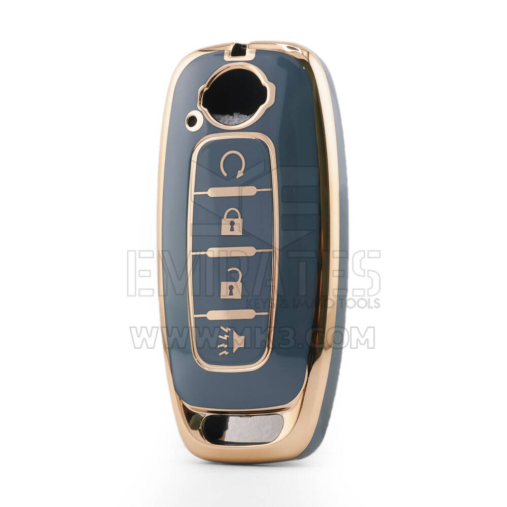 Cover di alta qualità nano per chiave telecomando Nissan 4 pulsanti colore grigio NS-C11J4A
