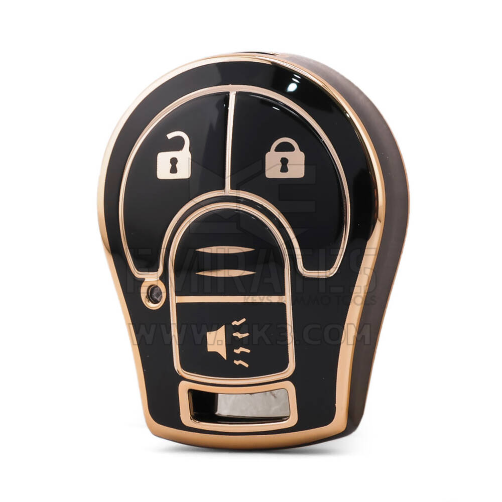 Cover di alta qualità nano per chiave telecomando Nissan 3 pulsanti colore nero NS-D11J3B