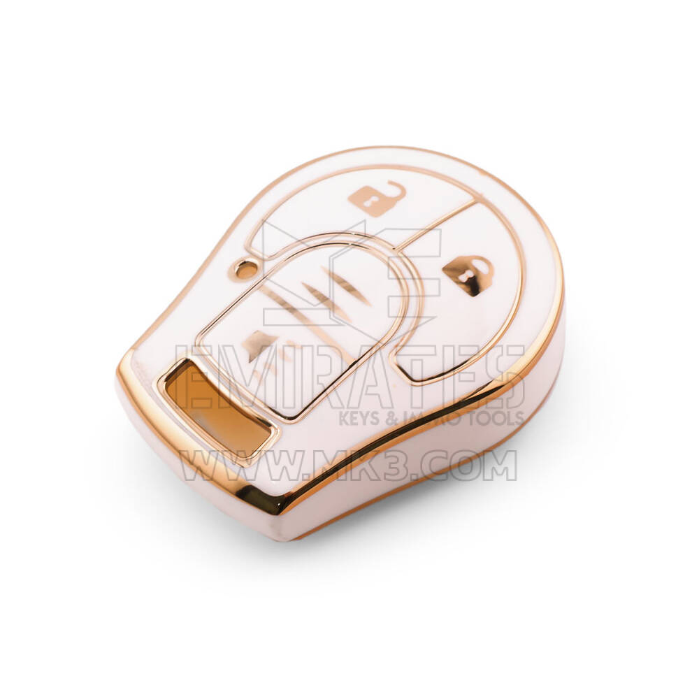 Nuova cover aftermarket nano di alta qualità per chiave telecomando Nissan a 3 pulsanti, colore bianco NS-D11J3B | Emirates Keys