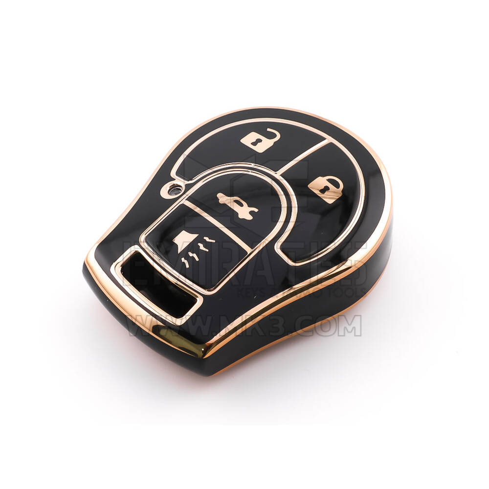 Nuova cover aftermarket nano di alta qualità per chiave telecomando Nissan a 4 pulsanti, colore nero NS-D11J4B | Emirates Keys