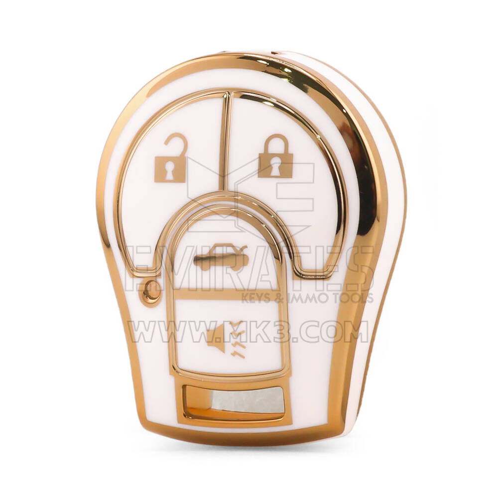 Cover di alta qualità nano per chiave telecomando Nissan 4 pulsanti colore bianco NS-D11J4B