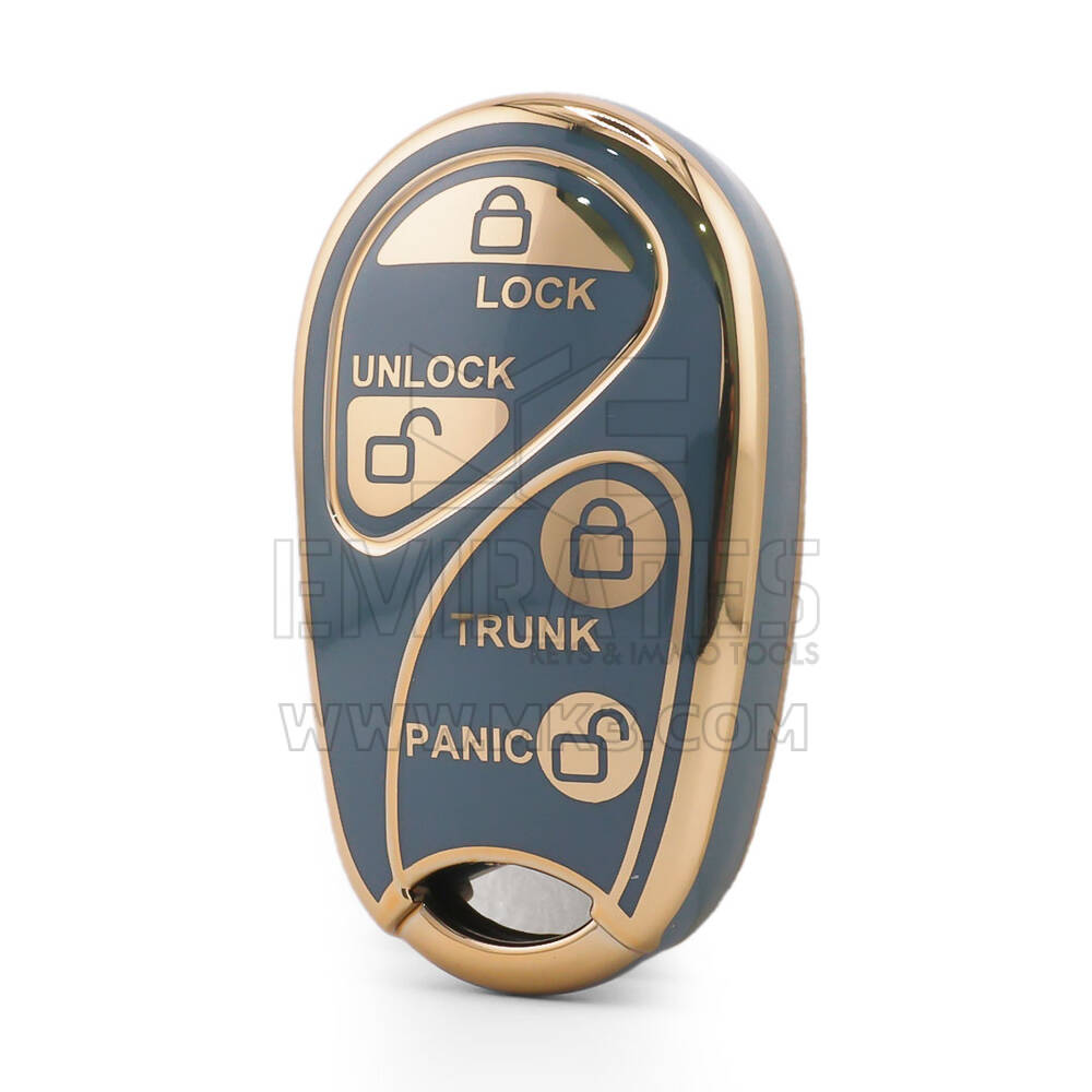 Cover di alta qualità nano per chiave telecomando Nissan 4 pulsanti colore grigio NS-E11J4