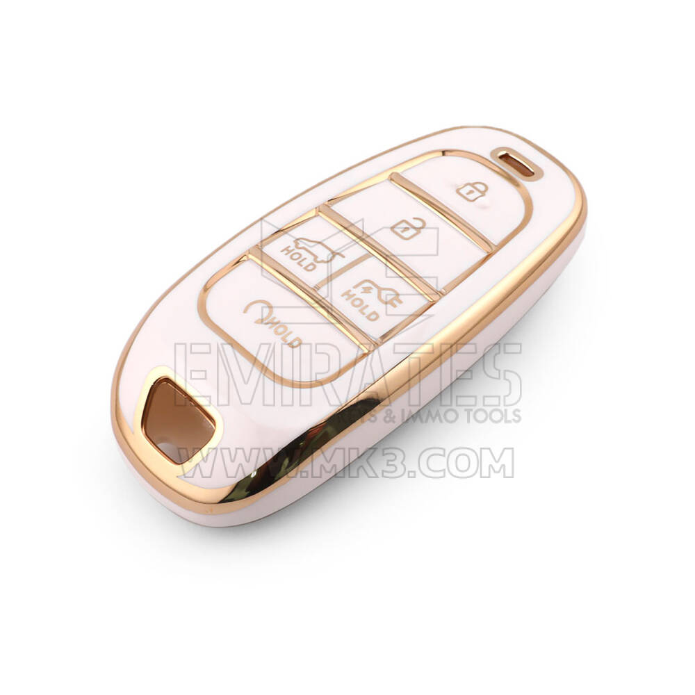 Nueva funda de repuesto Nano de alta calidad para llave remota Hyundai de 5 botones, color blanco HY-H11J5B | Emirates Keys