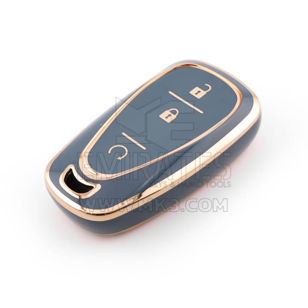 Nueva funda Nano de alta calidad para llave remota Chevrolet de 3 botones, color gris CRL-B11J3A | Emirates Keys