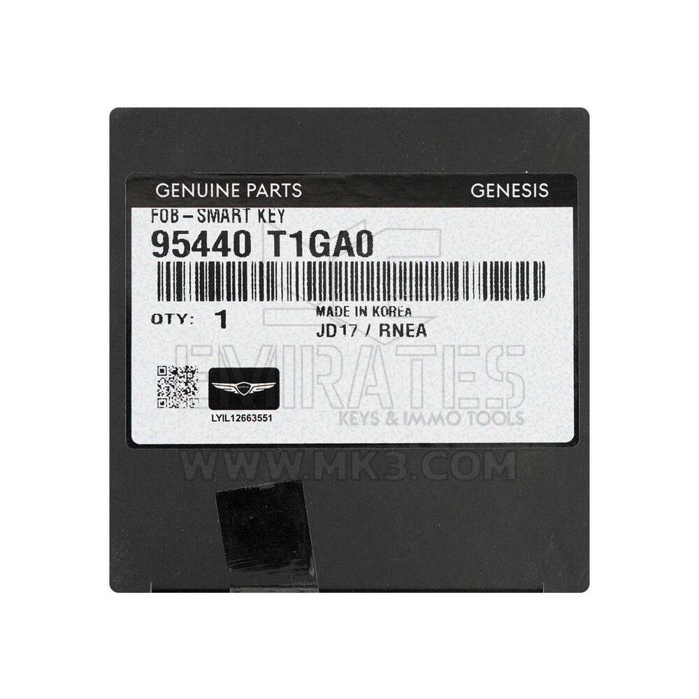 New Hyundai Genesis G80 2025 Genuine / OEM Smart Remote Key 6 Buttons 433MHz OEM Part Number: 95440-T1GA0, 95440T1GA0 | Emirates Keys