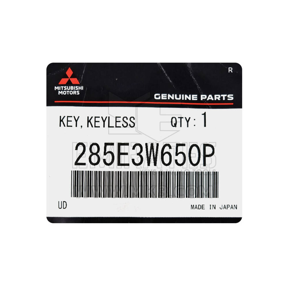 Nouvelle clé télécommande intelligente d'origine / OEM Mitsubishi Eclipse Cross 2024 3 + 1 boutons 315 MHz Numéro de pièce OEM : 285E3W650P - ID FCC : GHR-M013-GTB | Emirates Keys